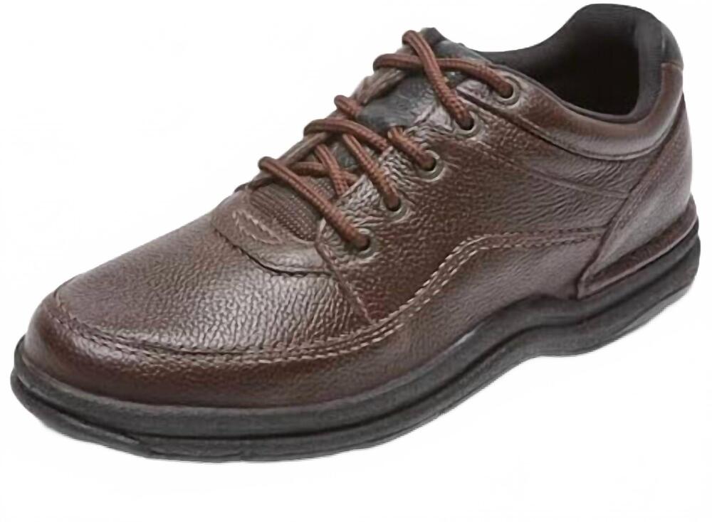 NEW ROCKPORT men's world tour classic shoes in choc nubuck